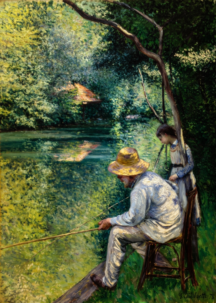 Gustave Caillebotte — Pêche à la ligne